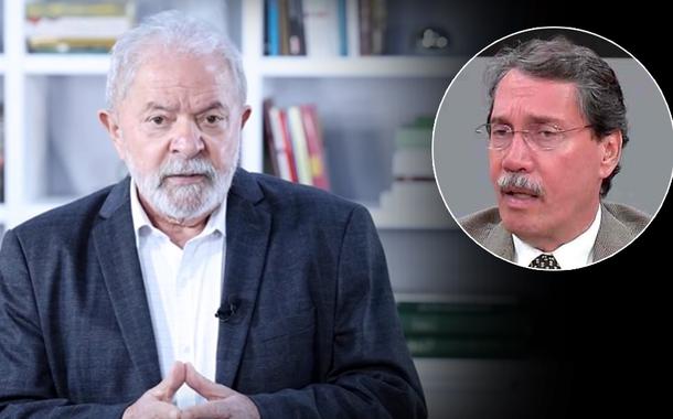 Ex-presidente Luiz Inácio Lula da Silva e o jornalista Merval Pereira