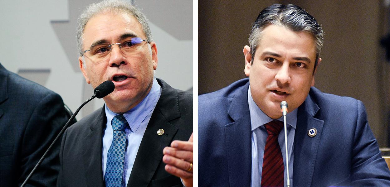 Ministro da Saúde, Marcelo Queiroga, e o secretário Hélio Angotti Neto