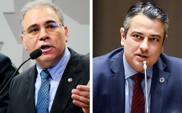 Ministro da Saúde, Marcelo Queiroga, e o secretário Hélio Angotti Neto