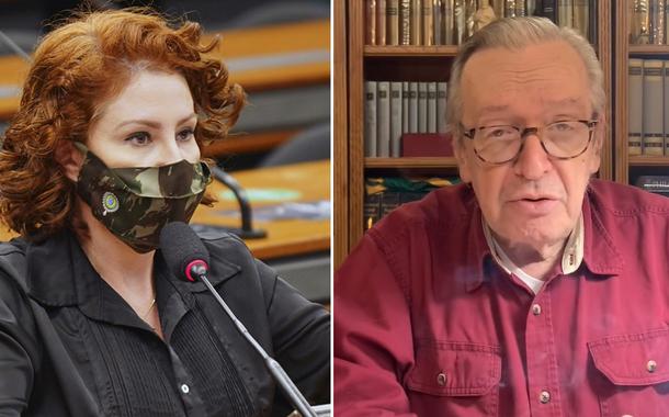 Carla Zambelli e Olavo de Carvalho