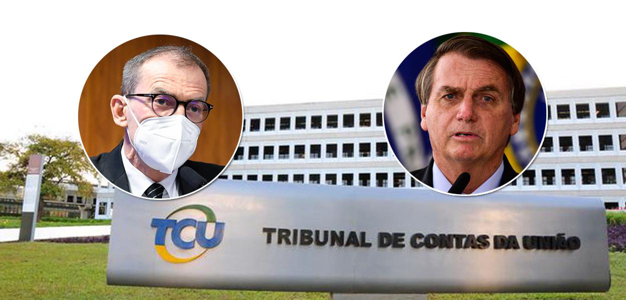 Fabiano Contarato e Jair Bolsonaro / fachada do TCU