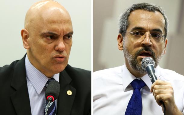 Ministro Alexandre do Moraes e o ex-ministro Abraham Weintraub