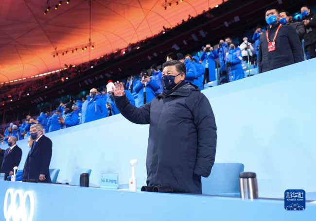 Xi Jinping na abertura dos Jogos de Inverno em Beijing