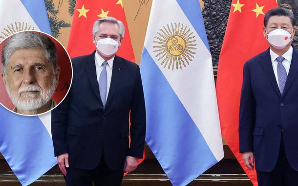 Celso Amorim e Alberto Fernández com Xi Jinping