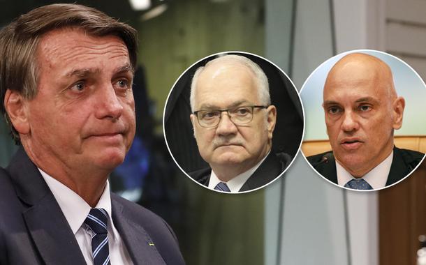 Jair Bolsonaro, Edson Fachin e Alexandre de Moraes