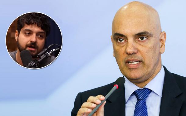 Youtuber Monark e o ministro do STF Alexandre de Moraes