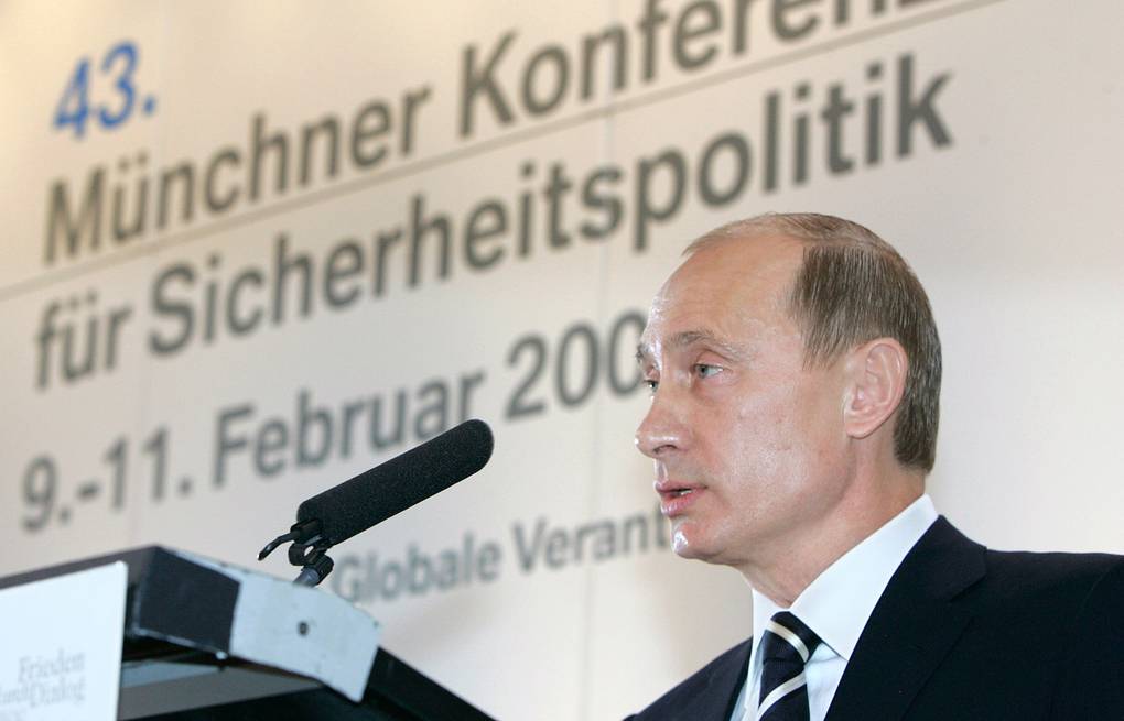 Vladimir Putin em Munique, 2007
