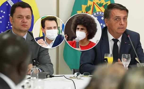 Anderson Torres com Bolsonaro, Ratinho Júnior e Renato Freitas