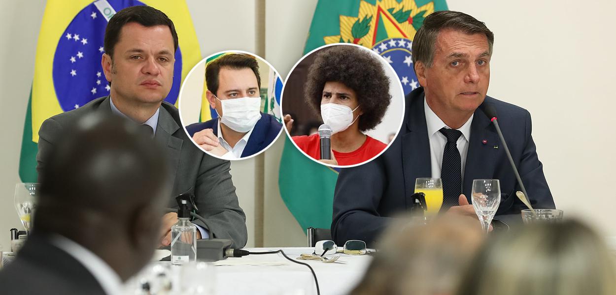 Anderson Torres com Bolsonaro, Ratinho Júnior e Renato Freitas