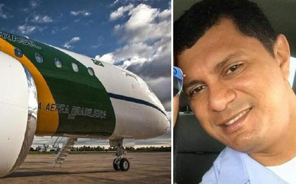 Avião da FAB e o Segundo-sargento da Aeronáutica Manoel Silva Rodrigues