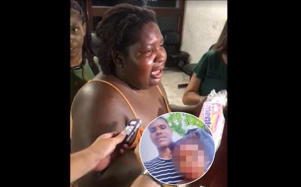 Taís Conceição de Oliveira Santos e Hiago Macedo de Oliveira Bastos, com a filha de dois anos