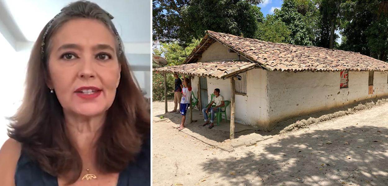 Cristina Serra e residência invadida na zona rural de Barreiros, na Zona da Mata Sul de Pernambuco