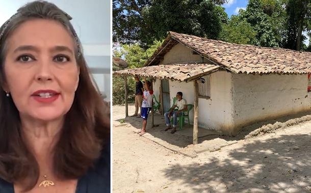 Cristina Serra e residência invadida na zona rural de Barreiros, na Zona da Mata Sul de Pernambuco