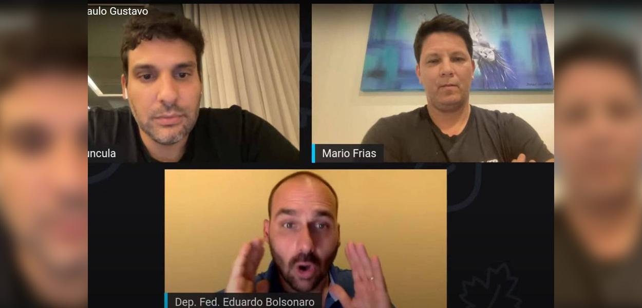 Live da Lei Paulo Gustavo, com Mario Frias, Andre Porciuncula e Eduardo Bolsonaro