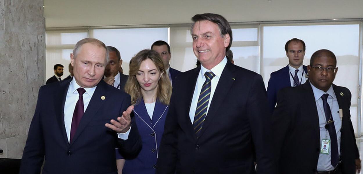 Vladimir Putin e Jair Bolsonaro