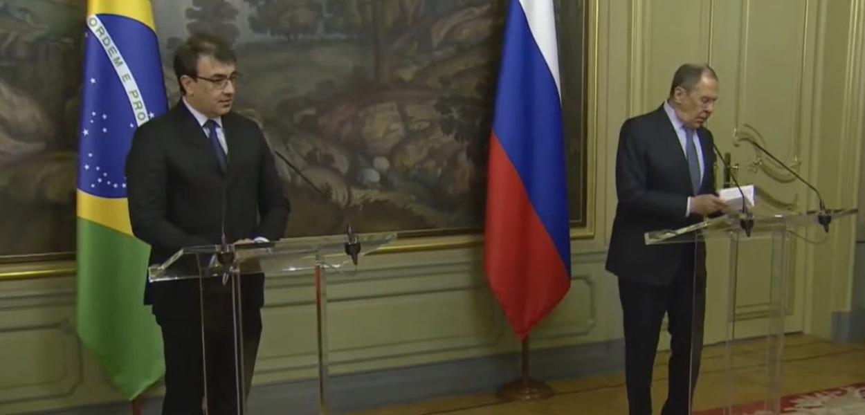 Carlos Alberto França e Sergey Lavrov