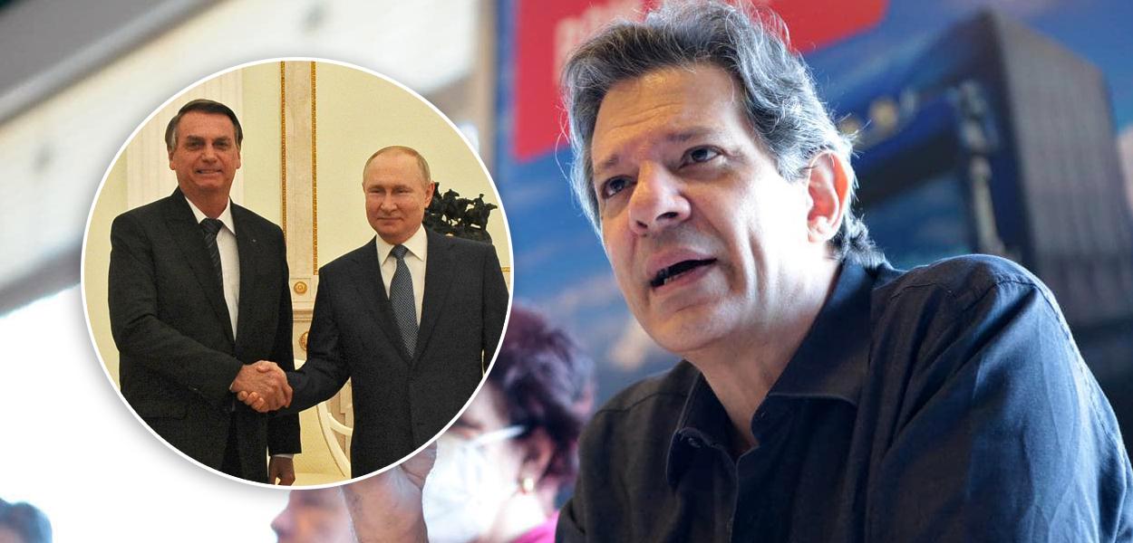 Jair Bolsonaro, Vladimir Putin e Fernando Haddad