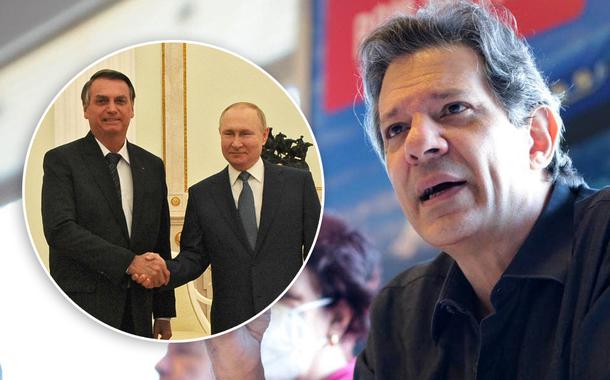 Jair Bolsonaro, Vladimir Putin e Fernando Haddad