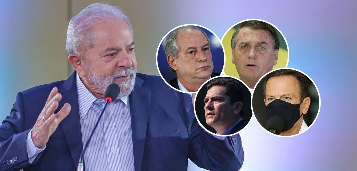 Lula, Ciro, Bolsonaro. Moro e Doria
