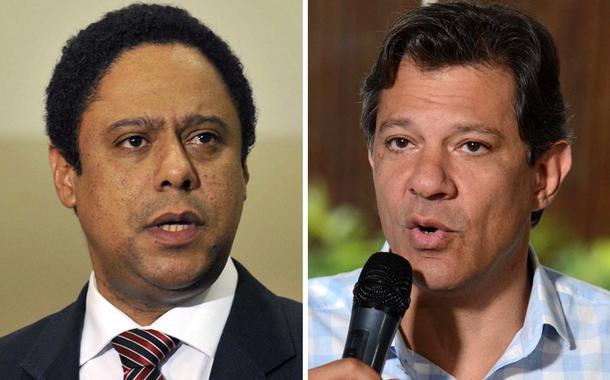 Deputado Orlando Silva e Fernando Haddad