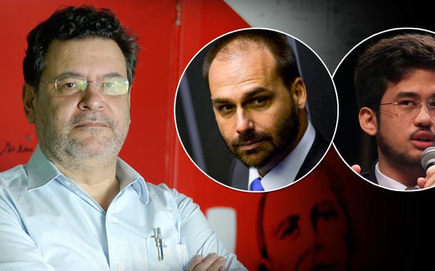 Rui Pimenta, Eduardo Bolsonaro e Kim Kataguiri