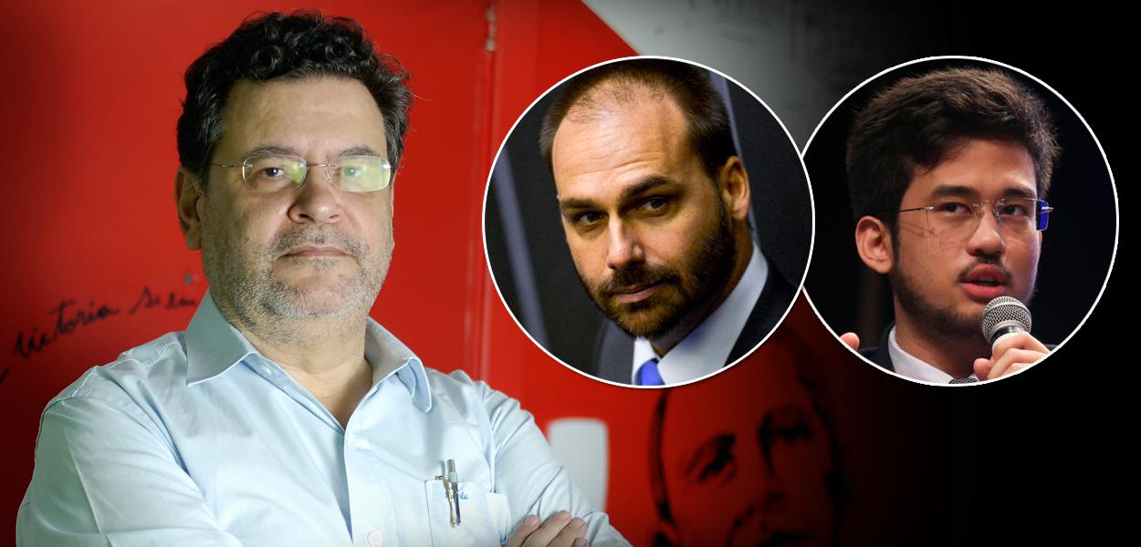 Rui Pimenta, Eduardo Bolsonaro e Kim Kataguiri