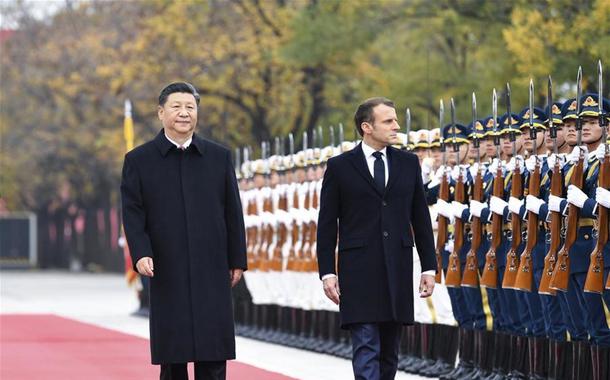 Xi Jinping e Emmanuel Macron