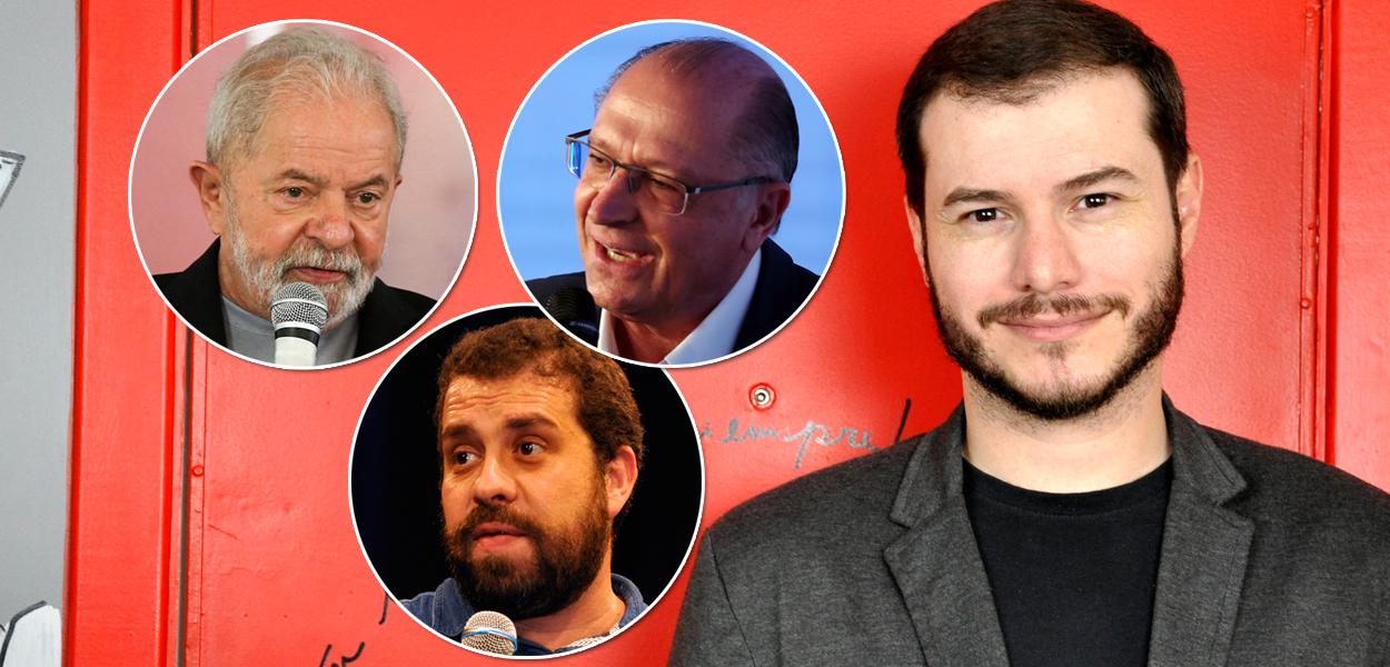 Ex-presidente Lula, Guilherme Boulos, Geraldo Alckmin e o presidente nacional do Psol, Juliano Medeiros