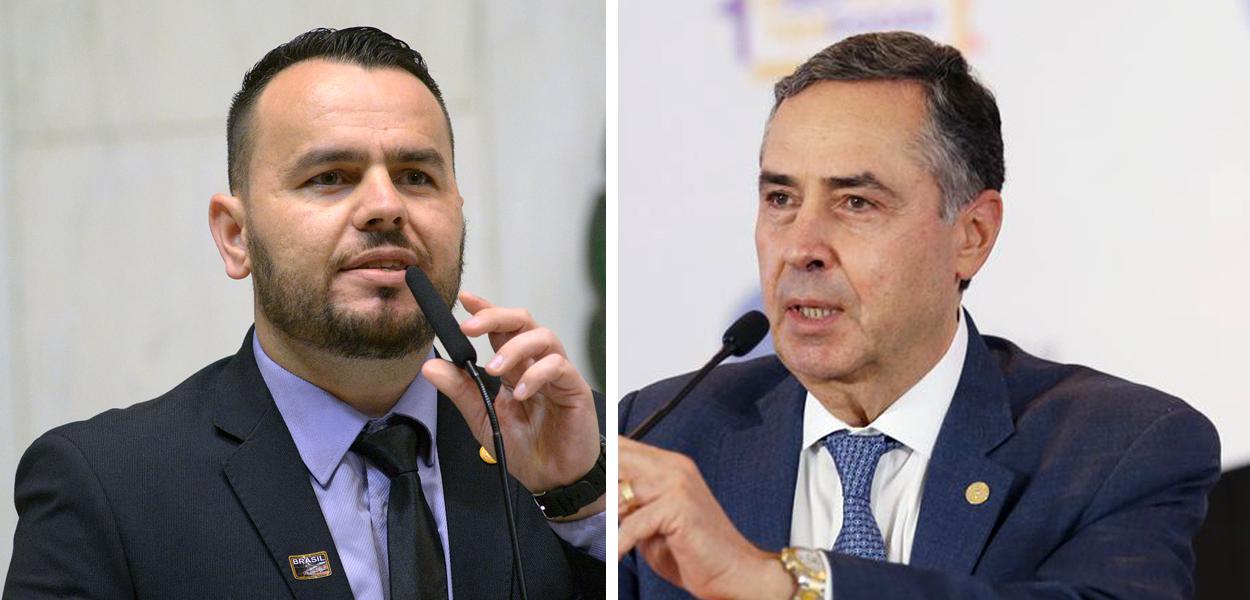 Deputado estadual Gil Diniz e o ministro Luís Roberto Barroso