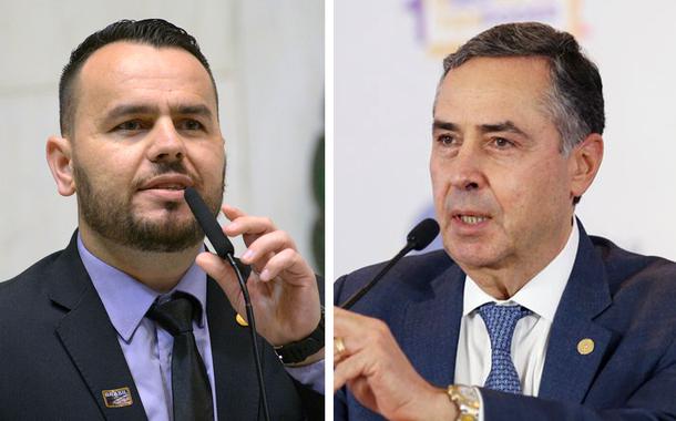 Deputado estadual Gil Diniz e o ministro Luís Roberto Barroso