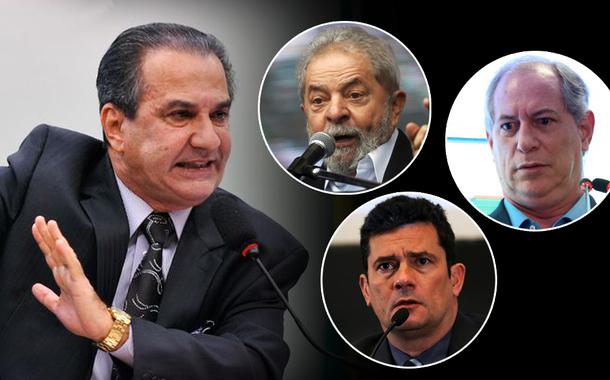 Pastor Silas Malafaia, ex-presidente Luiz Inácio Lula da Silva, Sérgio Moro e Ciro Gomes