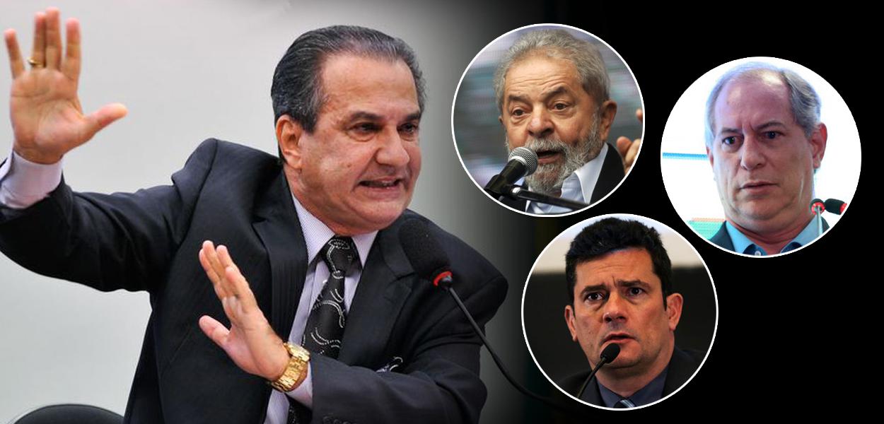 Pastor Silas Malafaia, ex-presidente Luiz Inácio Lula da Silva, Sérgio Moro e Ciro Gomes
