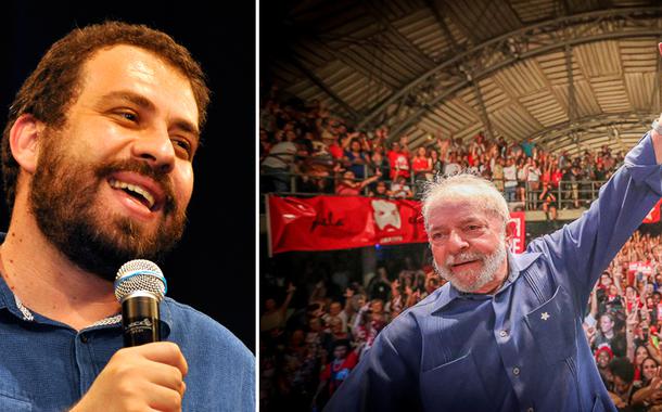 Guilherme Boulos e o ex-presidente Lula