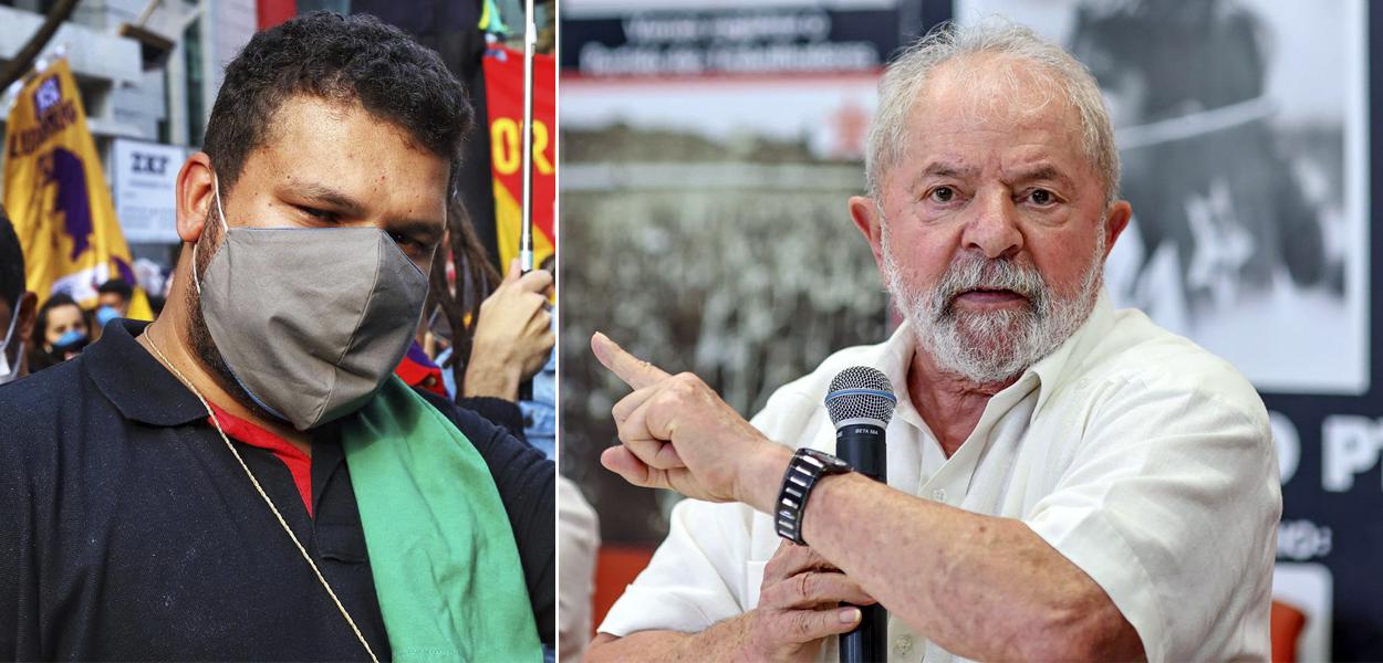 Ativista Paulo Galo e o ex-presidente Lula