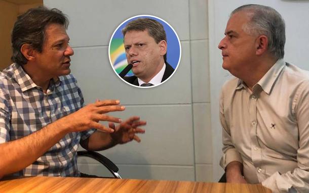 Fernando Haddad, Tarcísio Freitas e Marcio França