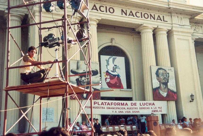 Ato no Dia Internacional da Mulher trabalhadora em Manágua, 8 de março de 1988