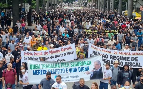 Ato de policiais em Belo Horizonte (MG)