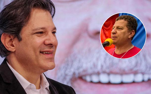 Fernando Haddad e presidente do diretório do PC do B em São Paulo, Rovílson Brito