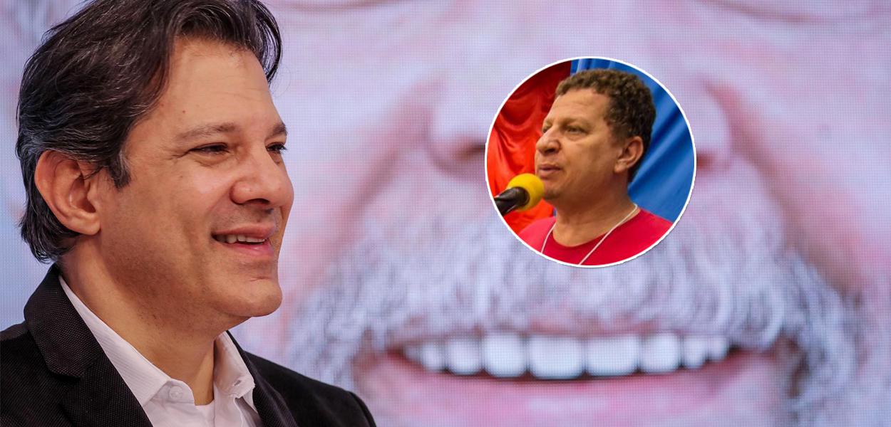 Fernando Haddad e presidente do diretório do PC do B em São Paulo, Rovílson Brito