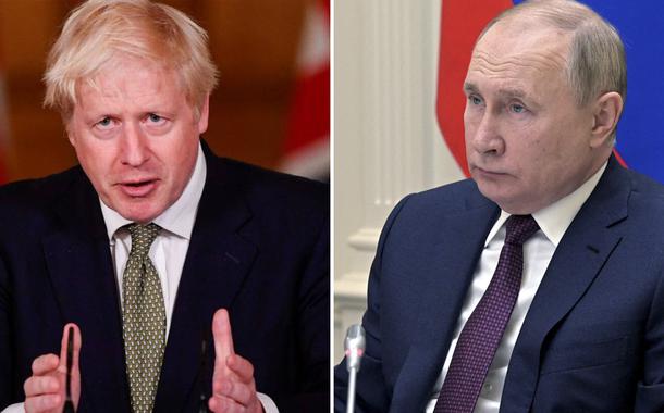 Boris Johnson e Vladimir Putin