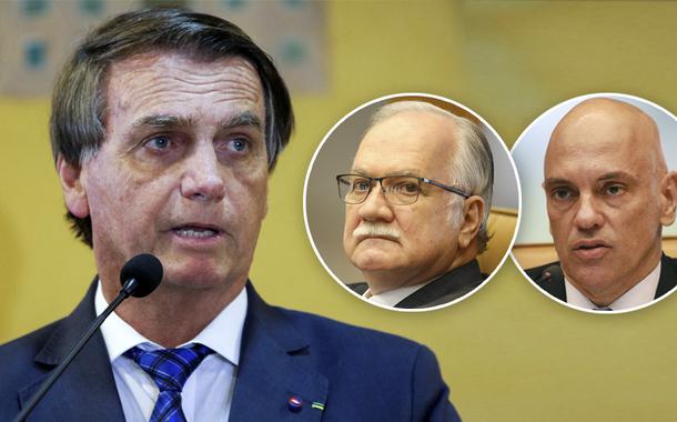Jair Bolsonaro,  Edson Fachin e Alexandre de Moraes
