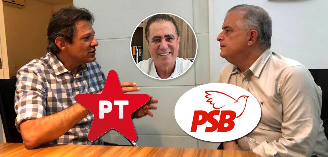 Fernando Haddad, Jonas Donizette e Márcio França