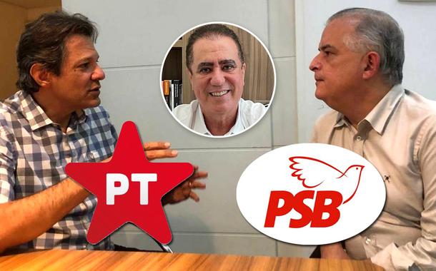 Fernando Haddad, Jonas Donizette e Márcio França