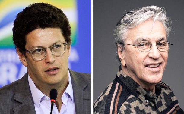 Ricardo Salles e Caetano Veloso