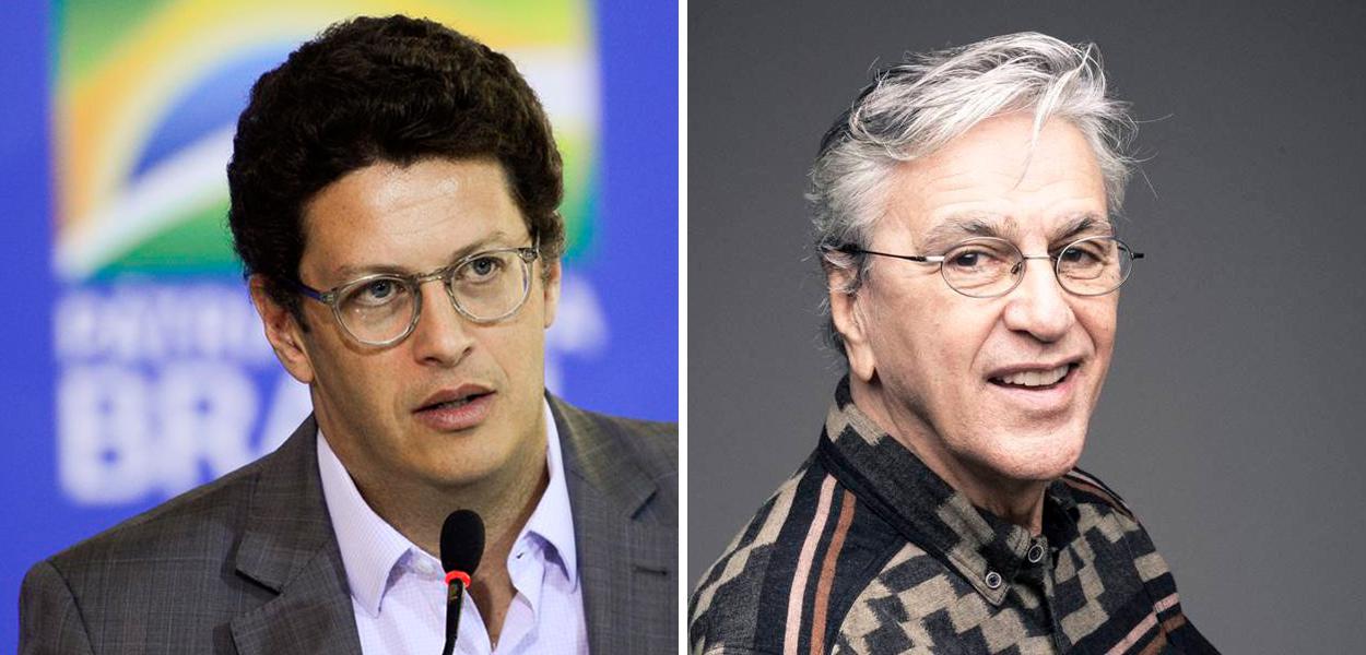 Ricardo Salles e Caetano Veloso