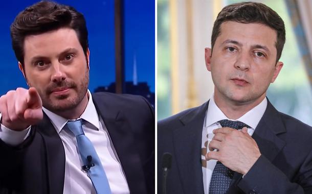 Danilo Gentili e Volodymyr Zelensky