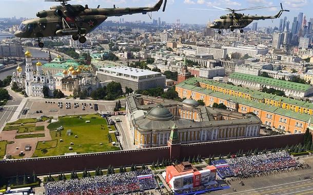 Parada da Vitória na Praça Vermelha em Moscou