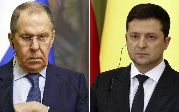 Sergey Lavrov e Volodymyr Zelensky