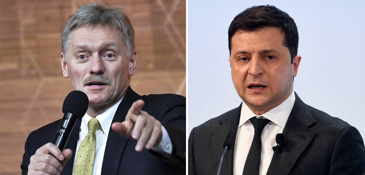 Dmitry Peskov e Voldymyr Zelensky