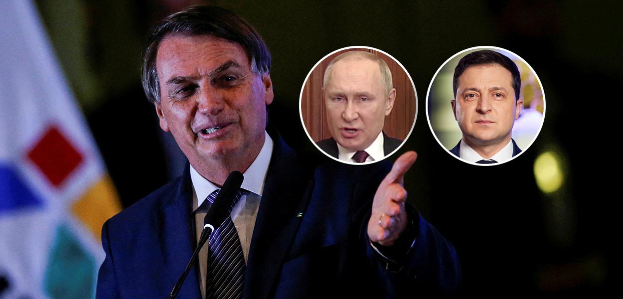 Jair Bolsonaro, Vladimir Putin e Volodymyr Zelensky
